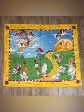 Vintage Mary Engelbreit Mother Goose Baby Quilt